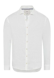 Brax Leinenhemd Style HAROLD Weiß/Creme/Grau