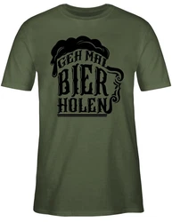Shirtracer T-Shirt Geh mal Bier holen Party & Alkohol Herren schwarz