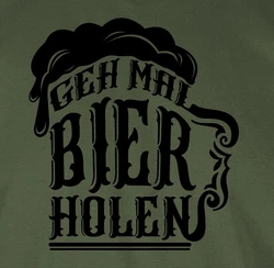 Shirtracer T-Shirt Geh mal Bier holen Party & Alkohol Herren schwarz