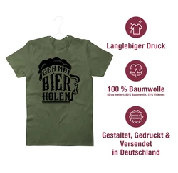 Shirtracer T-Shirt Geh mal Bier holen Party & Alkohol Herren schwarz