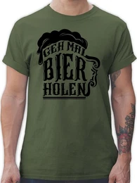 T-Shirt Geh mal Bier holen - schwarz Party & Alkohol Herren