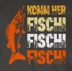 Shirtracer T-Shirt Geschenk für Angler I Komm Fischi Fischi Fischi I Angeln Geschenk Männ Angler Geschenke Schwarz/Hellgrau/Rot/Rosa/Dunkelgrau/Dunkelgrün
