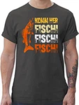 Shirtracer T-Shirt Geschenk für Angler I Komm Fischi Fischi Fischi I Angeln Geschenk Männ Angler Geschenke Schwarz/Hellgrau/Rot/Rosa/Dunkelgrau/Dunkelgrün