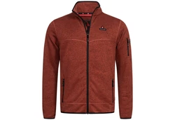 Hhenhorn Strickfleecejacke Tacul Herren Strickjacke Outdoor Sweatshirt Orange/Braun/Rot