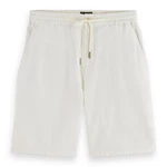 Scotch & Soda Bermudas Herren Fave Cotton Linen Khaki/Creme/Weiß/Beige