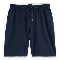 Scotch & Soda Bermudas Herren Fave Cotton Linen Dunkelblau/Blau