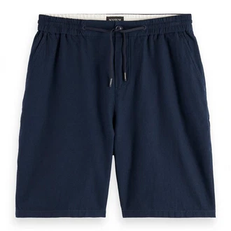 Scotch & Soda Bermudas Herren Fave Cotton Linen Dunkelblau/Blau