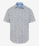 Brax Kurzarmhemd Mischfarben/Blau/Hellblau/Pastell