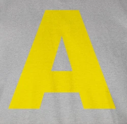 Shirtracer Rundhalsshirt Kostüm Buchstabe A Chipmunk Alvin Hellgrau/Gelb
