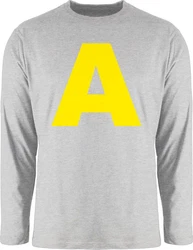 Shirtracer Rundhalsshirt Kostüm Buchstabe A Chipmunk Alvin Hellgrau/Gelb
