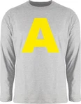 Shirtracer Rundhalsshirt Kostüm Buchstabe A Chipmunk Alvin Hellgrau/Gelb