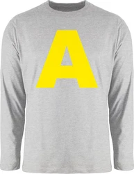 Shirtracer Rundhalsshirt Kostüm Buchstabe A Chipmunk Alvin Hellgrau/Gelb