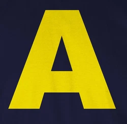 Shirtracer Rundhalsshirt Kostüm Buchstabe A Chipmunk Alvin Dunkelblau/Blau