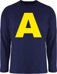 Shirtracer Rundhalsshirt Kostüm Buchstabe A Chipmunk Alvin Dunkelblau/Blau