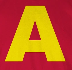Shirtracer Rundhalsshirt Kostüm Buchstabe A Chipmunk Alvin Rot/Dunkelrot