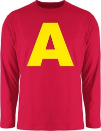 Rundhalsshirt Kostm Buchstabe A Streifenhrnchen Chipmunk Alvin I Passend fr Karne Karneval & Fasching