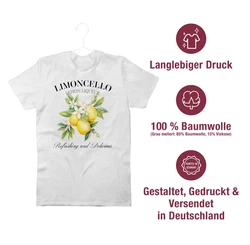 Shirtracer T-Shirt Limoncello Refreshing and Delicious I Limoncello Geschenk Limoncello L Party & Alkohol Gelb