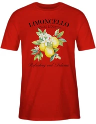 Shirtracer T-Shirt Limoncello Refreshing and Delicious I Limoncello Geschenk Limoncello L Party & Alkohol Gelb/Rot