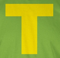 Shirtracer T-Shirt Kostüm Buchstabe T Chipmunk Theodore Karneval & Fasching Grün/Neonfarben/Gelb