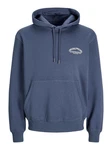 Jack & Jones Sweatshirt Hoodie mit Logo-Print Blau/Dunkelblau