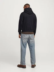 Jack & Jones Sweatshirt Hoodie mit Logo-Print Dunkelblau/Schwarz