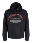 Jack & Jones Sweatshirt Hoodie mit Logo-Print Dunkelblau/Schwarz