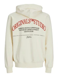Jack & Jones Sweatshirt Hoodie mit Logo-Print Khaki/Beige/Creme/Gelb