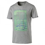 PUMA T-Shirt Rundhals Dunkelgrau/Silber/Grün/Grau
