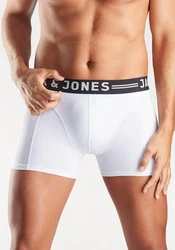 JACK & JONES Boxershorts SENSE TRUNKS 3-PACK NOOS Schwarz/Weiß/Blau/Grau/Hellblau