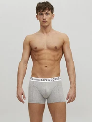 JACK & JONES Boxershorts SENSE TRUNKS 3-PACK NOOS Schwarz/Weiß/Blau/Grau/Hellblau