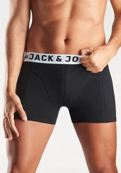 JACK & JONES Boxershorts SENSE TRUNKS 3-PACK NOOS Schwarz/Weiß/Blau/Grau/Hellblau