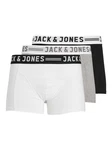 JACK & JONES Boxershorts SENSE TRUNKS 3-PACK NOOS Schwarz/Weiß/Blau/Grau/Hellblau