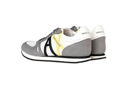 ARMANI EXCHANGE Herren Sneaker Low Schnür-Schuh Retro Logo Sneaker Hellgrau/Grau/Beige/Grün/Gelb