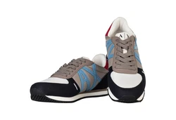 ARMANI EXCHANGE Herren Sneaker Low Schnür-Schuh Retro Logo Sneaker Blau/Grau