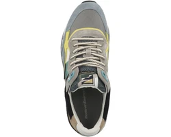 Floris van Bommel Sneaker De Zager 02.66 Grau/Hellgrau/Gelb/Hellblau/Blau
