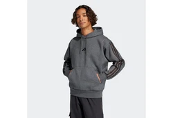 adidas Sportswear Kapuzensweatshirt 3S FL HD Hellgrau/Dunkelgrau/Grau