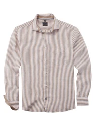 OLYMP Hemd Braun/Beige/Weiß/Khaki