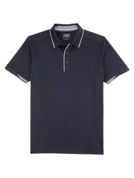 OLYMP Poloshirt Wirk Casual Polo Dunkelblau