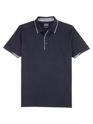 OLYMP Poloshirt Wirk Casual Polo Dunkelblau