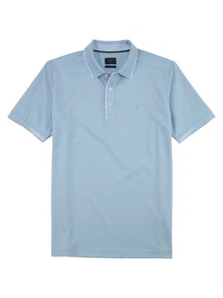 OLYMP Poloshirt Wirk Casual Polo Blau/Hellblau/Türkis OLYMP Poloshirt Wirk Casual Polo Blau/Hellblau/Türkis