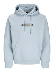 Jack & Jones Hoodie JCOPACER LOGO PRINT SWEAT HOOD Blau/Hellblau