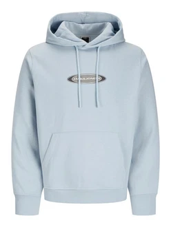 Jack & Jones Hoodie JCOPACER LOGO PRINT SWEAT HOOD Blau/Hellblau