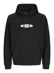Jack & Jones Hoodie JCOPACER LOGO PRINT SWEAT HOOD Schwarz/Creme