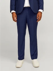 Jack & Jones Plus Anzughose JPRSOLARIS TROUSER NOOS Dunkelblau/Blau/Hellblau