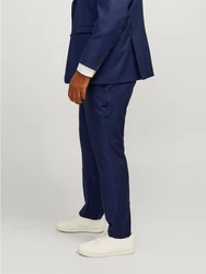 Jack & Jones Plus Anzughose JPRSOLARIS TROUSER NOOS Dunkelblau/Blau/Hellblau