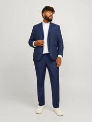 Jack & Jones Plus Anzughose JPRSOLARIS TROUSER NOOS Dunkelblau/Blau/Hellblau