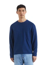 Marc O'Polo Rundhalspullover Blau/Dunkelblau