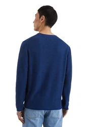 Marc O'Polo Rundhalspullover Blau/Dunkelblau