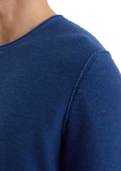 Marc O'Polo Rundhalspullover Blau/Dunkelblau