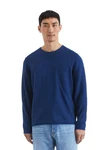 Marc O'Polo Rundhalspullover Blau/Dunkelblau